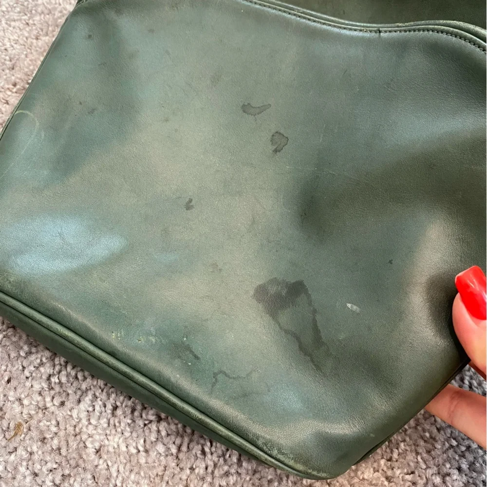 Vintage Coach Leatherwear 0615-134 Green Leather Crossbody Shoulder Bag - Picture 7 of 10